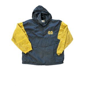Vintage Rare Large Michigan Wolverines Windbreaker Puffer Jacket Competitor
